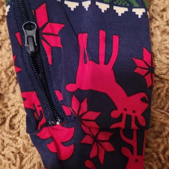 Hanna Andersson Red and Navy Kids One Piece 12-18 Months - Picture 3 of 6